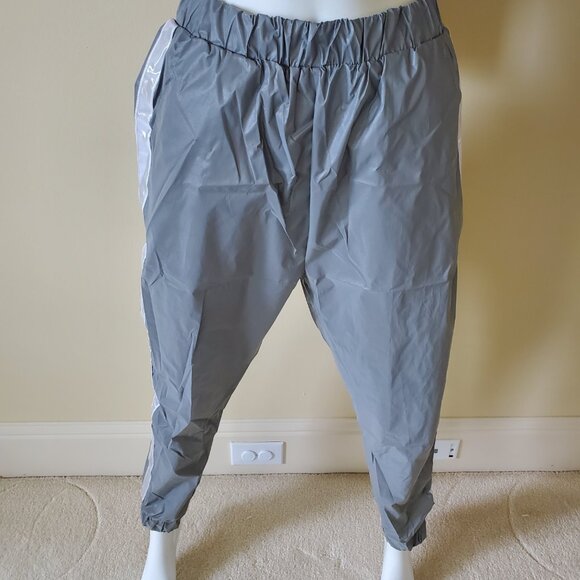 Hot & Delicious Women's Gray Reflective Hooded Tracksuit SZ M - Picture 7 of 14